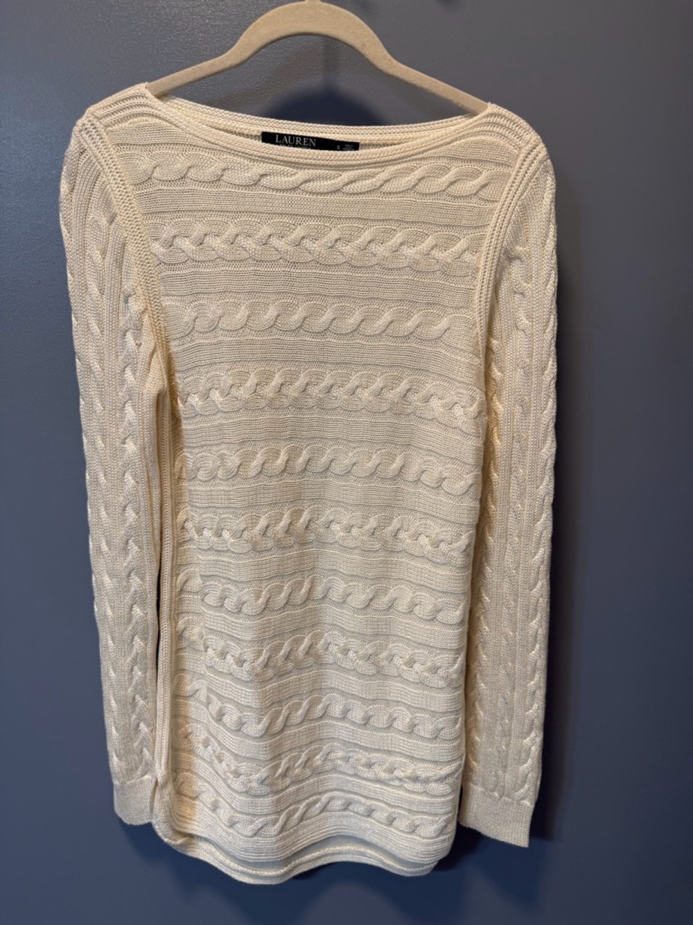 Ralph Lauren Women’s Cable-Knit Boatneck Sweater - Cream